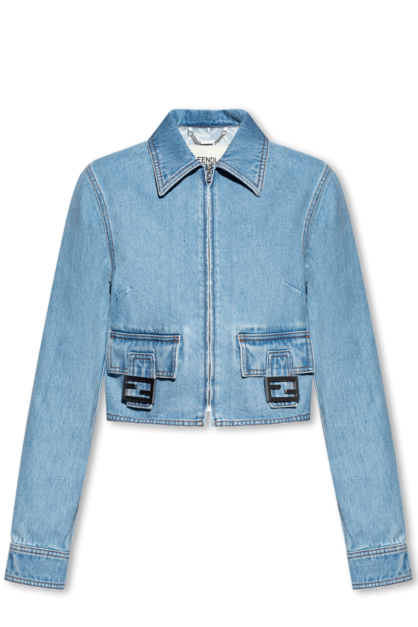 SchaferandweinerShops Anguilla - double breasted blazer set fendi jacket -  Blue Denim jacket set fendi
